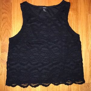 Black lace tank top